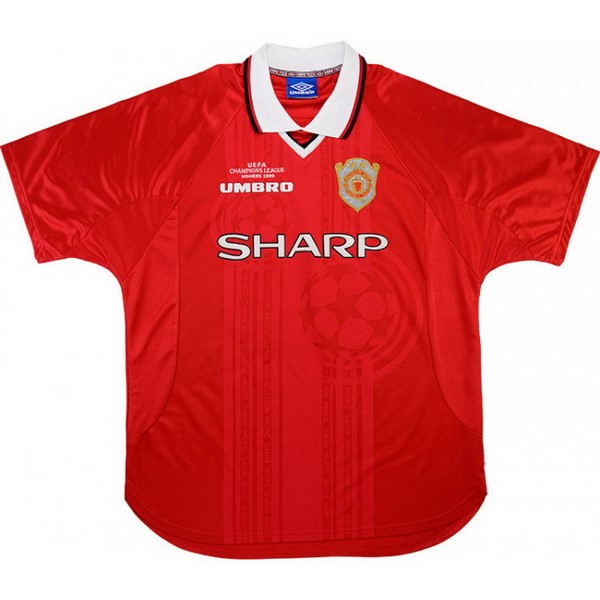 Camiseta Manchester United Primera equipación Retro 1999 2000 Rojo
